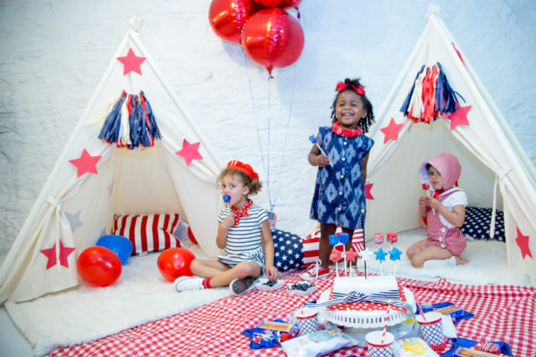 fourth of july decor, kids party